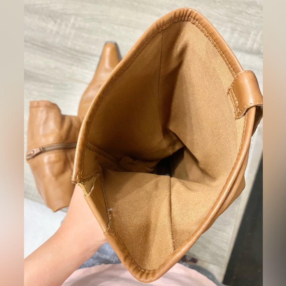 Vintage Leather Slouchy Boots w/ Pointed Toes - Picture 9 of 10